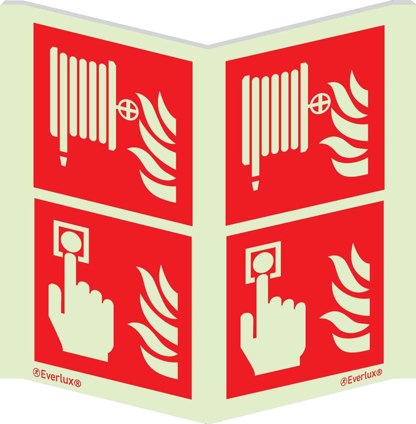 Winkelkombischild Löschschlauch/Handalarm