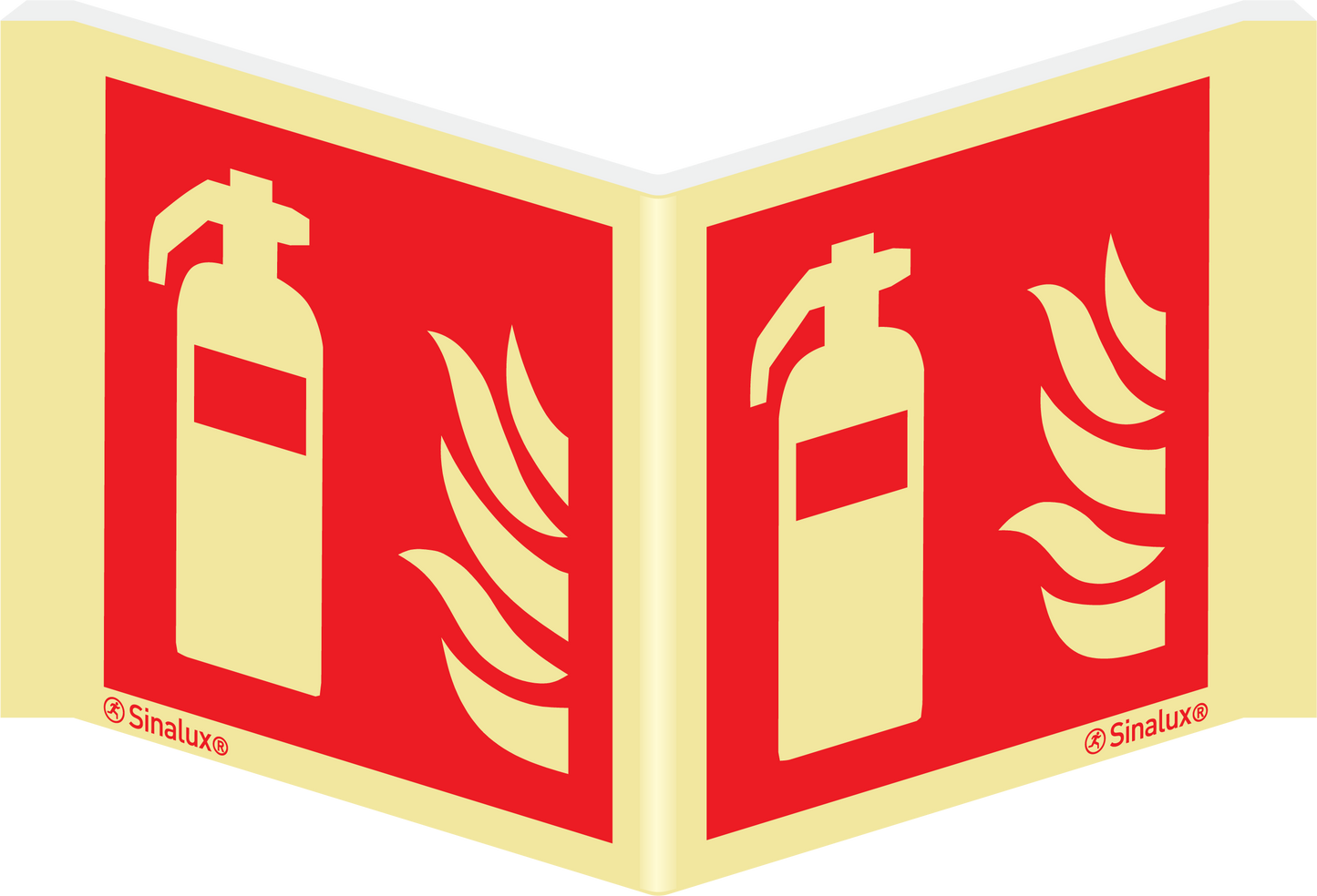 Brandschutzzeichen Winkelschild Feuerlöscher