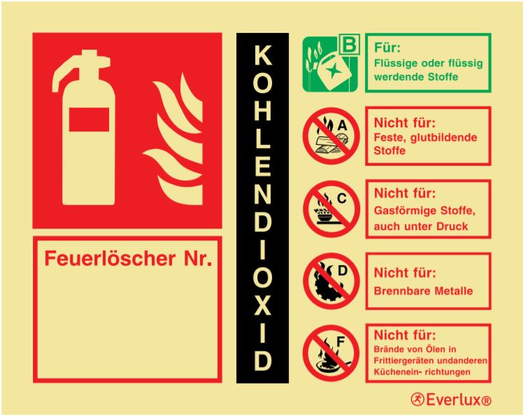Löschmittel Co2-Kohlendioxid 150x120mm