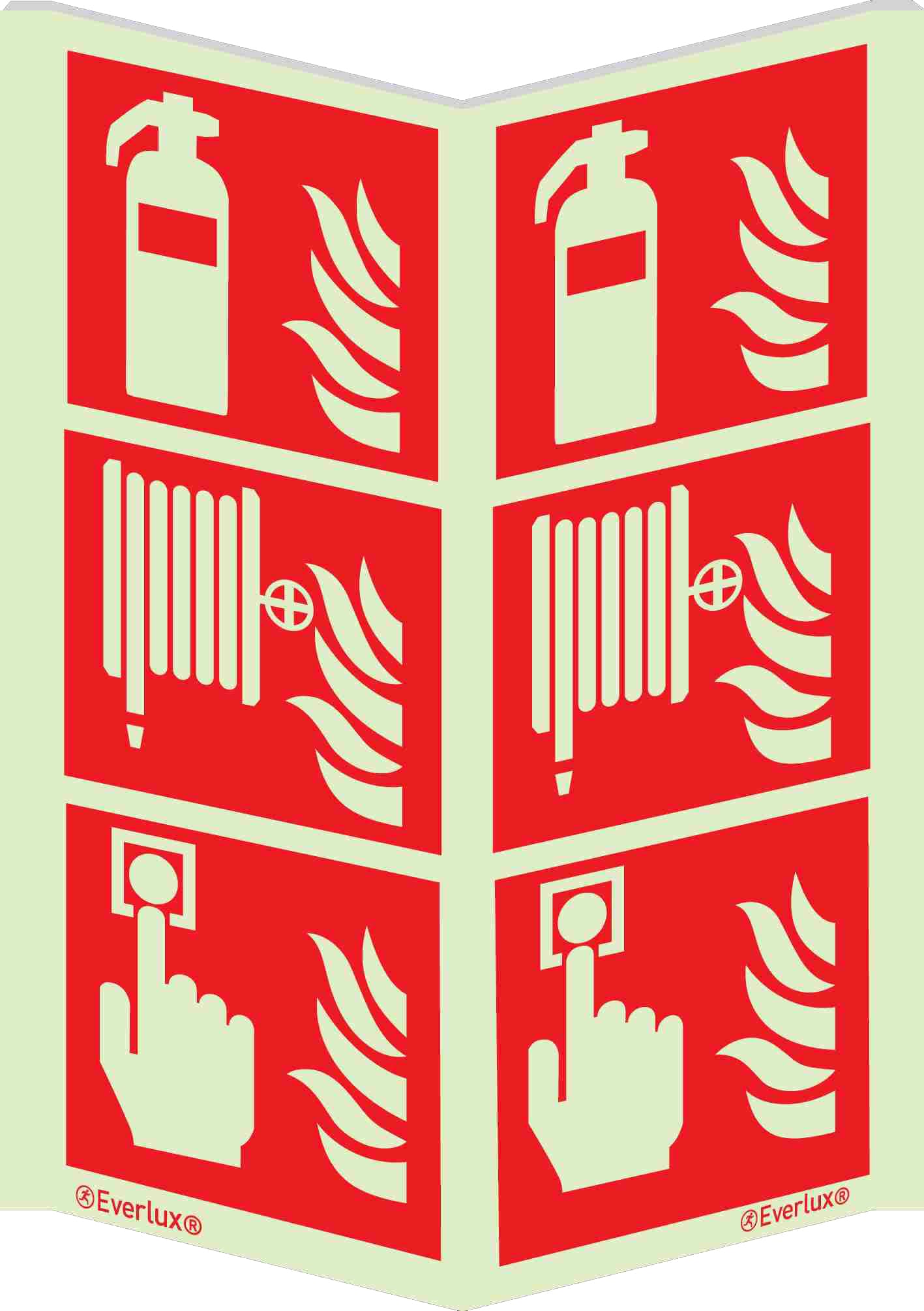 Brandschutzzeichen Kombi Winkelschild